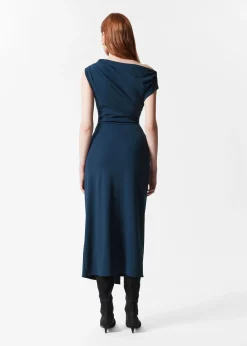 & Other Stories Drapiertes Midikleid