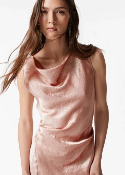 & Other Stories Drapiertes Midikleid aus Satin