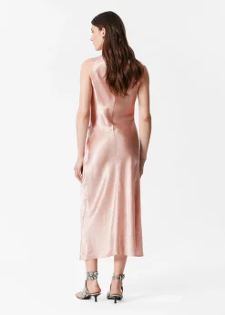 & Other Stories Drapiertes Midikleid aus Satin