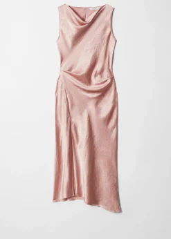 & Other Stories Drapiertes Midikleid aus Satin