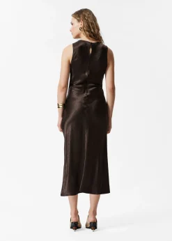 & Other Stories Drapiertes Midikleid aus Satin