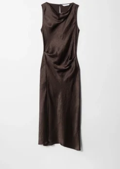 & Other Stories Drapiertes Midikleid aus Satin