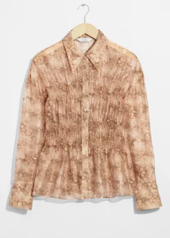& Other Stories Durchscheinende Bluse mit Schößchen