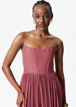 & Other Stories Durchscheinendes Maxikleid mit Korsage