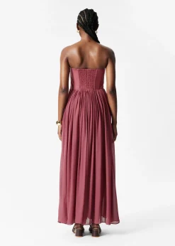 & Other Stories Durchscheinendes Maxikleid mit Korsage