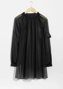 & Other Stories Durchscheinendes Minikleid