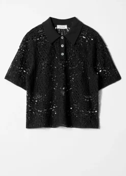 & Other Stories Gehäkeltes Poloshirt