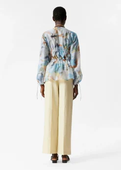 & Other Stories Geraffte Bluse mit Kordelzug