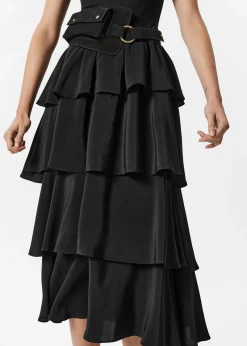 & Other Stories Gerüschtes Midikleid