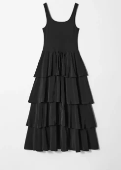& Other Stories Gerüschtes Midikleid
