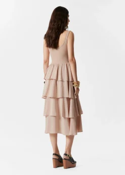 & Other Stories Gerüschtes Midikleid