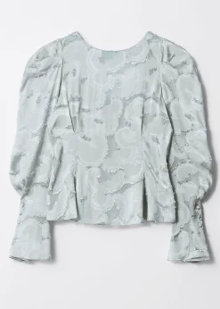 & Other Stories Jacquard-Bluse aus Seiden-Mix