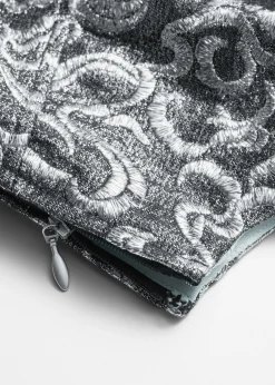 & Other Stories Jacquard-Crop Top in Metallic-Optik