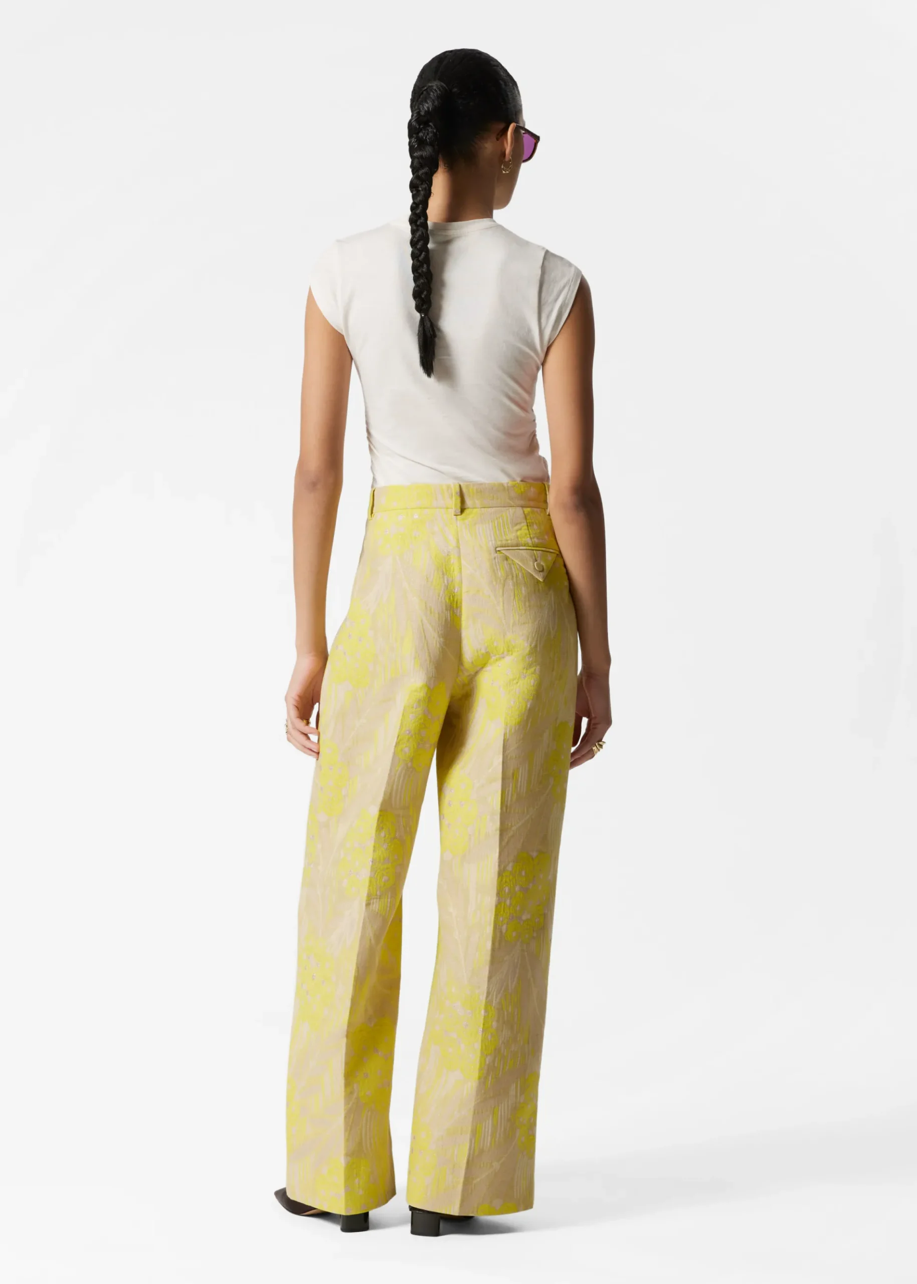 & Other Stories Jacquard-Hose mit Bügelfalten