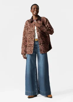 & Other Stories Jacquard-Jacke mit kontrastierendem Kragen