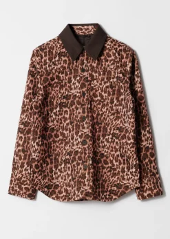 & Other Stories Jacquard-Jacke mit kontrastierendem Kragen