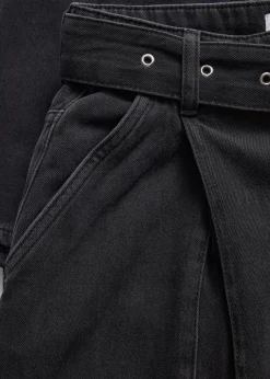 & Other Stories Jeans mit Faltendetail und Gürtel