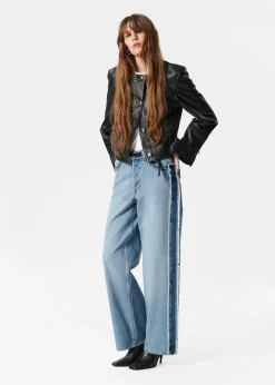 & Other Stories Jeans mit weitem Bein und Fransen