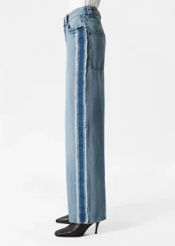 & Other Stories Jeans mit weitem Bein und Fransen