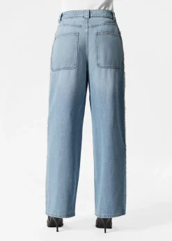 & Other Stories Jeans mit weitem Bein und Fransen