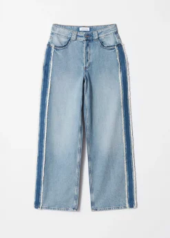 & Other Stories Jeans mit weitem Bein und Fransen