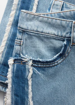 & Other Stories Jeans mit weitem Bein und Fransen