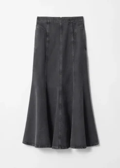 & Other Stories Jeans-Maxirock mit Falten