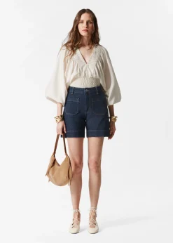 & Other Stories Jeansshorts mit hohem Bund