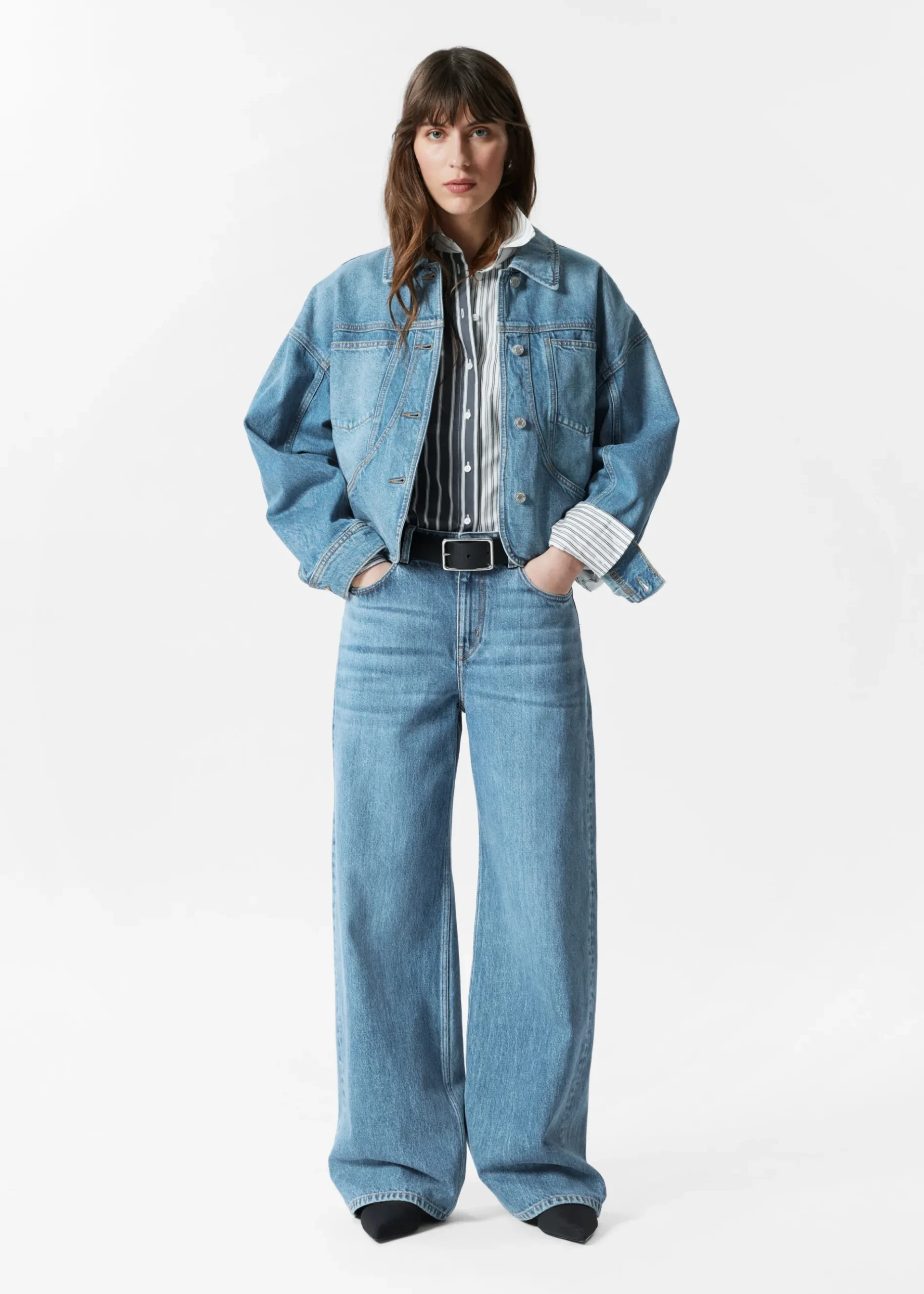 & Other Stories Kastenförmige Jeansjacke