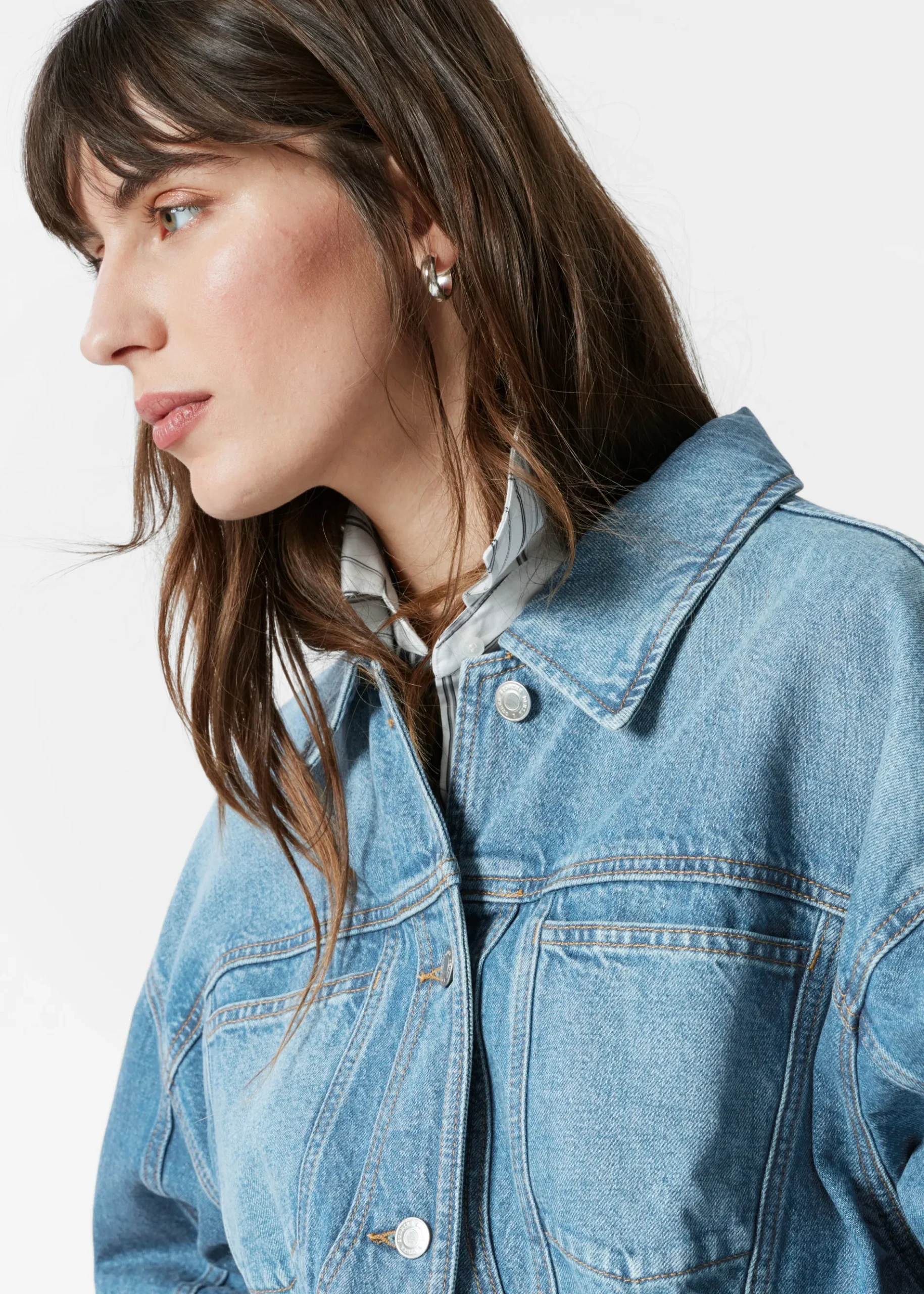 & Other Stories Kastenförmige Jeansjacke