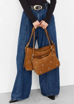 & Other Stories Kleine Tasche aus Veloursleder mit Ösen