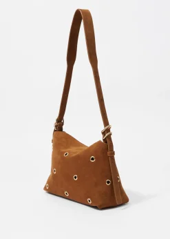 & Other Stories Kleine Tasche aus Veloursleder mit Ösen