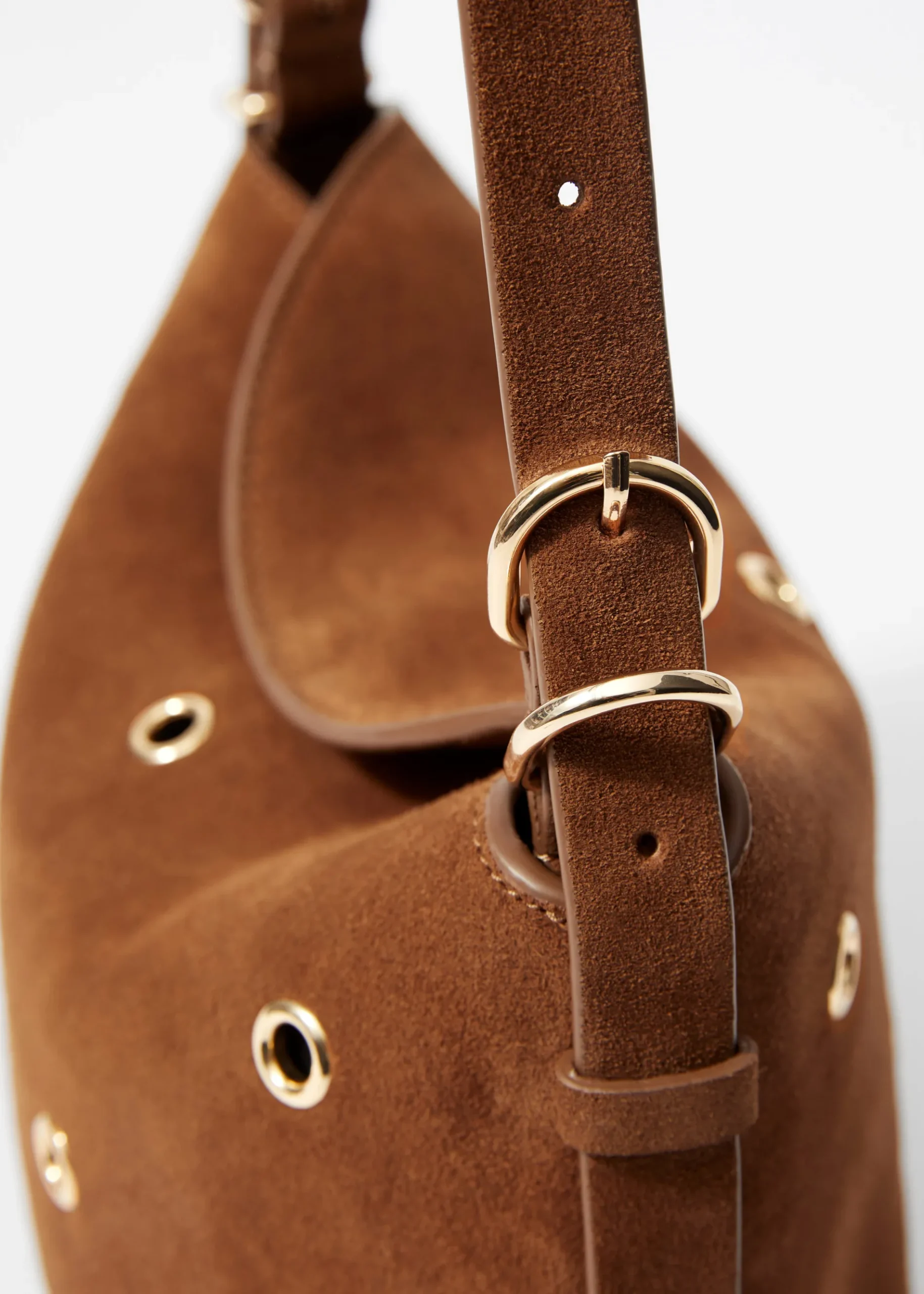 & Other Stories Kleine Tasche aus Veloursleder mit Ösen
