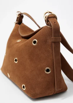 & Other Stories Kleine Tasche aus Veloursleder mit Ösen
