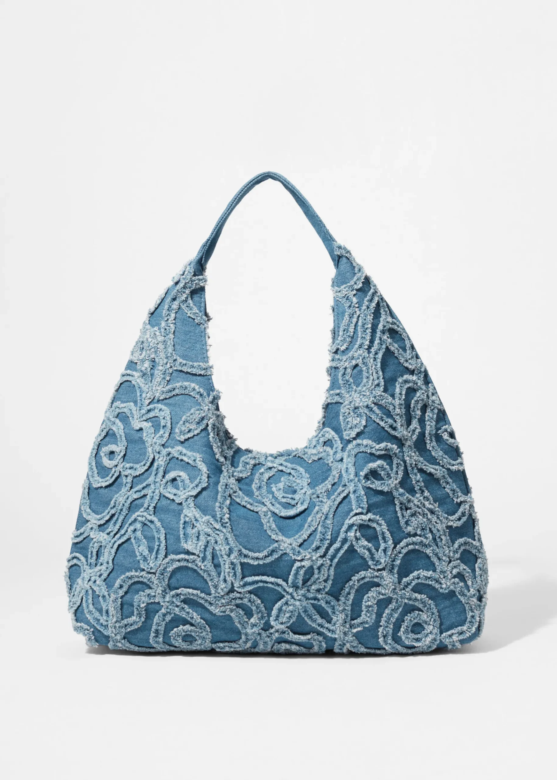 & Other Stories Kleine Tragetasche aus Denim mit Applikationen
