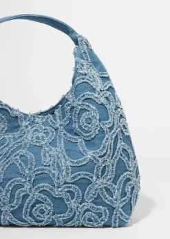 & Other Stories Kleine Tragetasche aus Denim mit Applikationen
