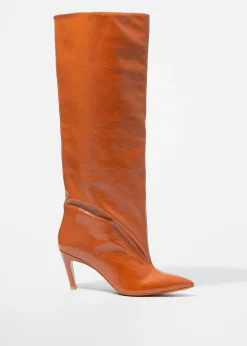 & Other Stories Kniehohe Stiefel aus Lackleder