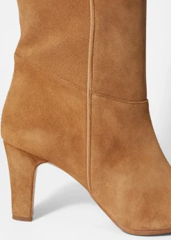 & Other Stories Kniehohe Stiefel aus Veloursleder