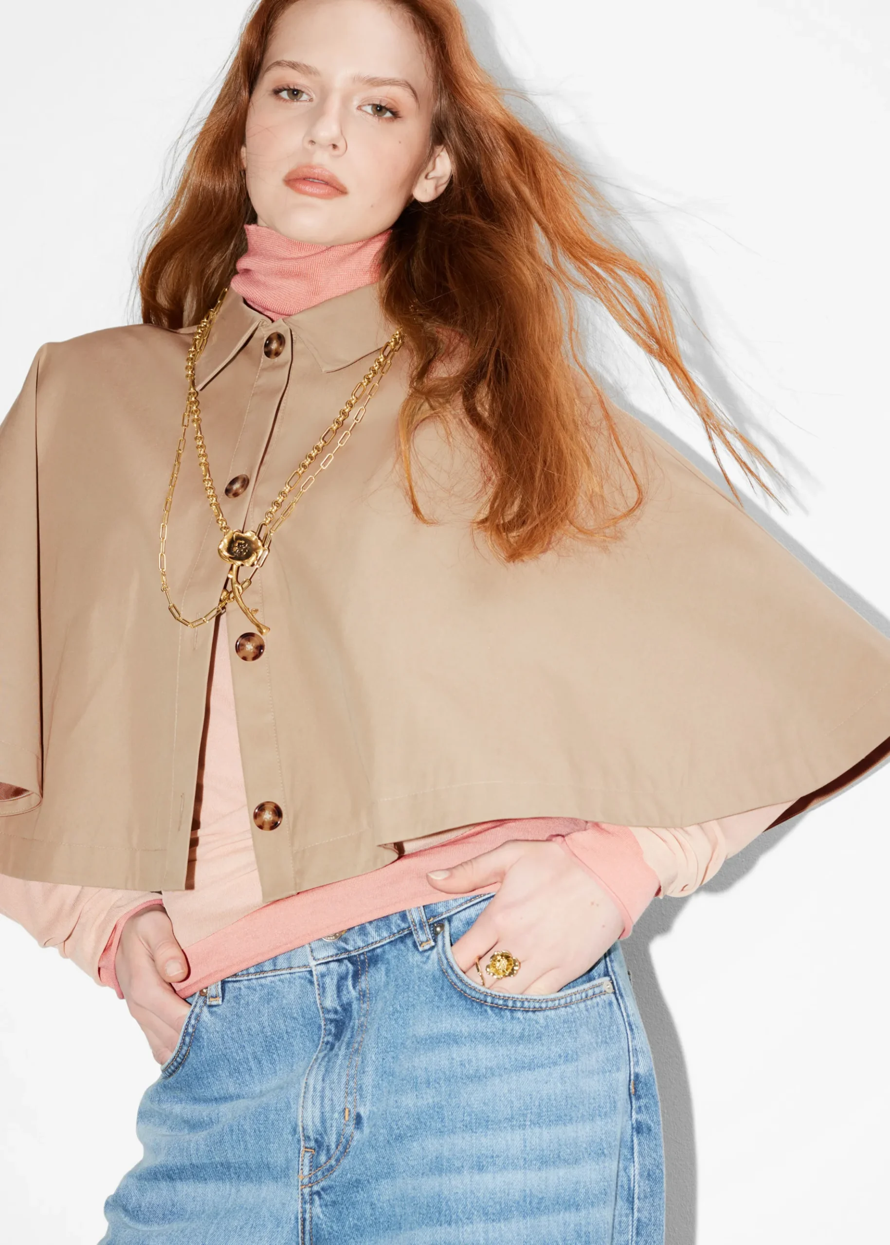 & Other Stories Kurzes Cape im Trench-Stil