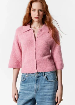 & Other Stories Kurzärmlige Strickjacke aus Alpaka-Mix