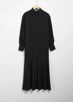 & Other Stories Langes Hemdblusenkleid