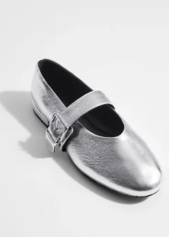 & Other Stories Leder-Ballerinas mit Schnalle