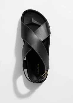 & Other Stories Ledersandalen mit überkreuzten Riemen