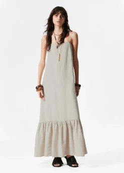 & Other Stories Leinen-Maxikleid mit schmalen Trägern