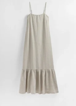 & Other Stories Leinen-Maxikleid mit schmalen Trägern