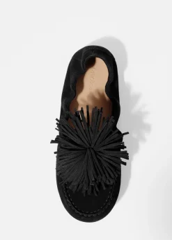 & Other Stories Loafer aus Veloursleder mit Bommel