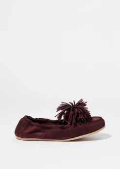 & Other Stories Loafer aus Veloursleder mit Bommel