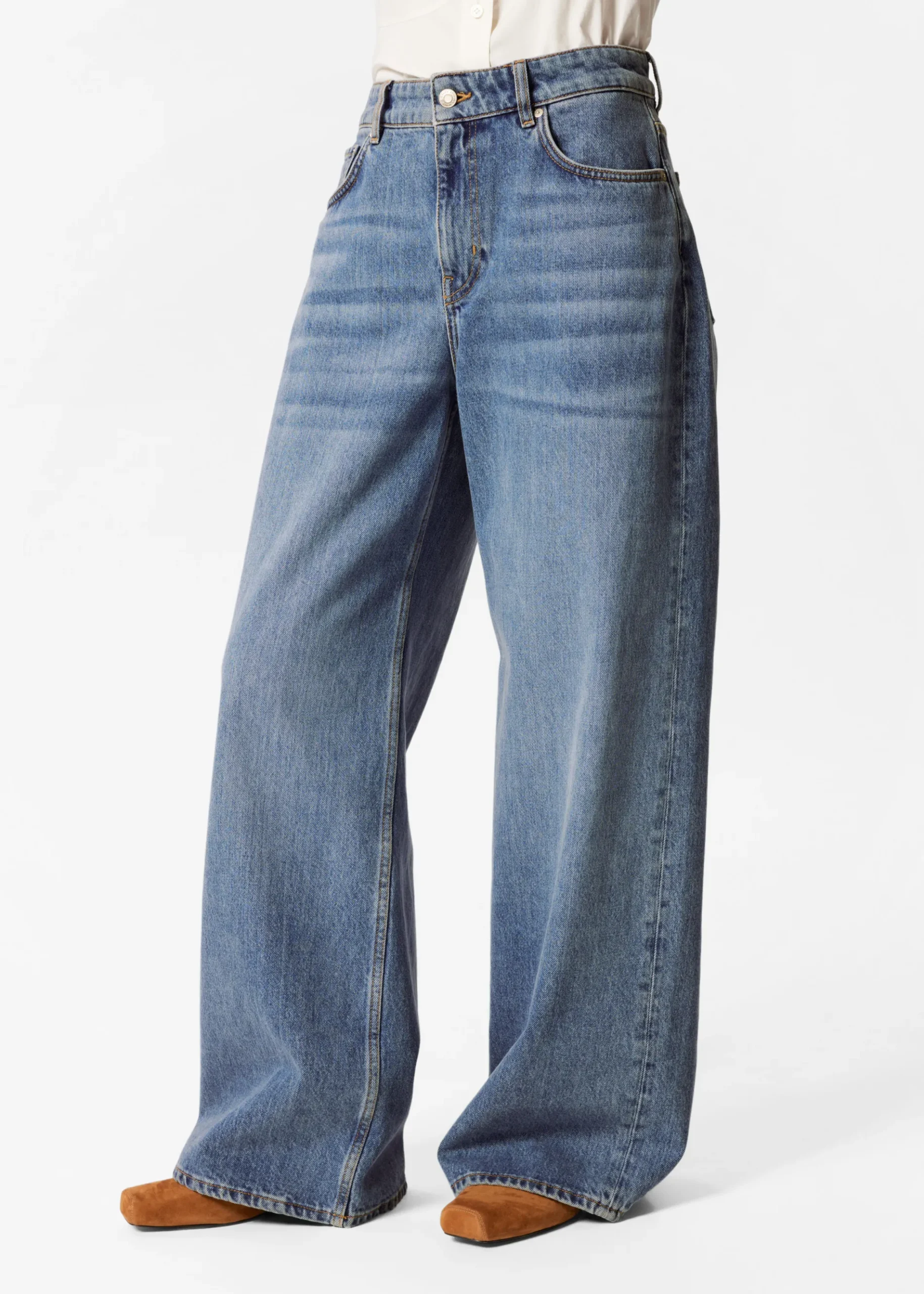 & Other Stories Locker geschnittene Jeans mit weitem Bein