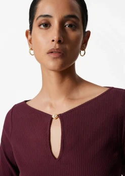 & Other Stories LongSleeve Keyhole Top