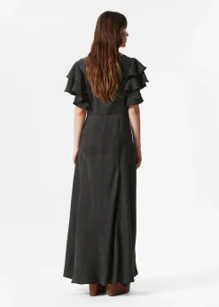 & Other Stories Maxikleid aus Satin mit Volants